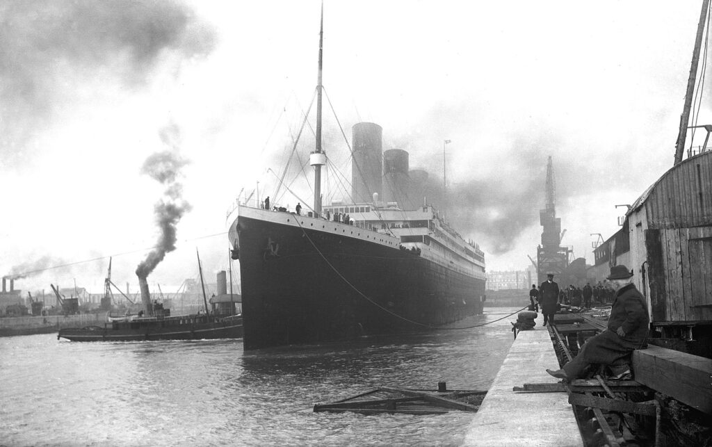 Titanic at Southampton Docks, April 1912